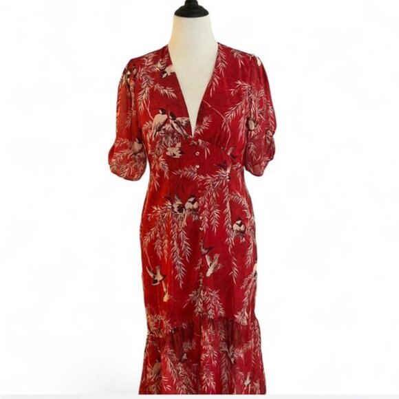 NWT Hope & Ivy "ASOS" pink floral tea dress, midi, us sz 12 “Melody May” - Picture 4 of 8